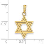 Load image into Gallery viewer, 14K Yellow Gold Solid Satin Star of David Charm