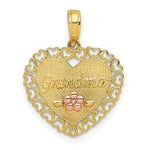 Load image into Gallery viewer, 14K Two-tone Gold Grandma Heart Charm