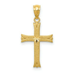 Load image into Gallery viewer, 14K Yellow Gold Satin Cross Charm