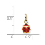 Load image into Gallery viewer, 14K Yellow Gold Enameled Ladybug Charm
