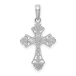 Load image into Gallery viewer, 14K White Gold Filigree Cross Charm