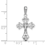 Load image into Gallery viewer, 14K White Gold Filigree Cross Charm