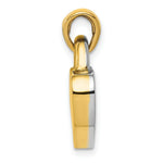 Load image into Gallery viewer, 14K Yellow Gold Hollow Polished Reversible Heart Charm