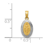Load image into Gallery viewer, 14K Yellow Gold w/Rhodium Miraculous Medal Charm