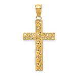 Load image into Gallery viewer, 14K Yellow Gold Rope Cross Pendant