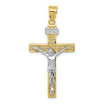 Load image into Gallery viewer, 14K Two-tone Gold INRI Crucifix Pendant 52mm length