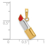 Load image into Gallery viewer, 14K Yellow Gold & Rhodium Enameled Lipstick Charm