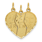 Load image into Gallery viewer, 14K Yellow Gold 3 piece Break-apart Friend Charm