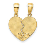 Load image into Gallery viewer, 14K Yellow Gold Big Sister/Little Sister Break-apart Charm