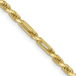 Load image into Gallery viewer, 14K Yellow Gold 2.5mm Diamond-cut Milano Rope Chain