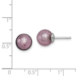 Load image into Gallery viewer, Sterling Silver Lavender Italian Murano Earrings