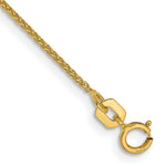 Load image into Gallery viewer, 14K Yellow Gold 1mm Solid Diamond-cut Spiga Chain Bracelet Length 7'' inches