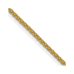 Load image into Gallery viewer, 14K Yellow Gold 1mm Diamond-cut Spiga with Lobster Clasp Chain