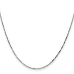 Load image into Gallery viewer, 14K White Gold 1.4mm Diamond-cut Round Open Link Cable Chain