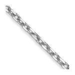 Load image into Gallery viewer, 14K White Gold 1.8mm Diamond-cut Round Open Link Cable Chain