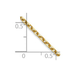Load image into Gallery viewer, 14K Yellow Gold 1.8mm Diamond-cut Round Open Link Cable Chain