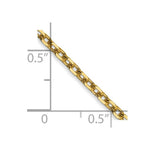 Load image into Gallery viewer, 14K Yellow Gold 2.2mm Diamond-cut Round Open Link Cable Chain