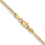 Load image into Gallery viewer, 14K Yellow Gold 2.2mm Diamond-cut Round Open Link Cable Chain