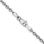 Load image into Gallery viewer, 14K White Gold 2.4mm Round Open Link Cable Chain