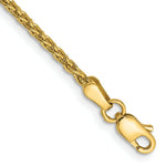 Load image into Gallery viewer, 14K Yellow Gold 1.75mm Parisian Wheat Chain Anklet Bracelet Length 10'' inches