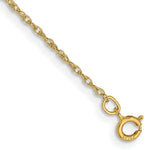 Load image into Gallery viewer, 14K Yellow Gold .8mm Light-Baby Rope Chain Anklet Bracelet Length 9'' inches