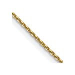 Load image into Gallery viewer, 14K Yellow Gold .9mm Diamond-cut Round Open Link Cable Chain