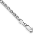 Load image into Gallery viewer, 14K White Gold 3mm Parisian Wheat Chain Bracelet Length 7'' inches