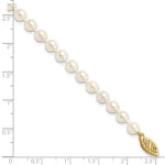 Load image into Gallery viewer, 7" Length Bracelet 14K 5-6mm Round White Saltwater Akoya Cultured Pearl Bracelet