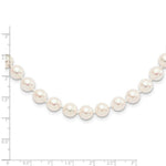 Load image into Gallery viewer, 14K Yellow Gold 8-9mm Round White Saltwater Akoya Cultured Pearl Necklace length: 18 inches
