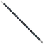 Load image into Gallery viewer, 14k White Gold 7-8mm Round Black Saltwater Akoya Cultured Pearl Bracelet length: 7 inches
