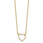 Load image into Gallery viewer, 14K Yellow Gold Diamond Heart Pendant Necklace
