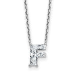 Load image into Gallery viewer, Lab Grown Diamond in A - Z Initial Letter with 14K Yellow/White Gold Necklace 18" inch Length - 1.25 to 3.75 Carat VS1/F Clarity Color