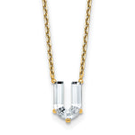 Load image into Gallery viewer, Lab Grown Diamond in A - Z Initial Letter with 14K Yellow/White Gold Necklace 18" inch Length - 1.25 to 3.75 Carat VS1/F Clarity Color