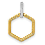 Load image into Gallery viewer, 14K Two-tone Gold .04-Carat Diamond Accent Fancy Hexagon Pendant