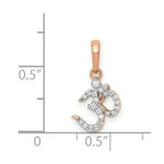 Load image into Gallery viewer, 14K Rose Gold Diamond Om Pendant