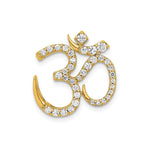 Load image into Gallery viewer, 10K Yellow Gold 3/8-Carat Diamond Om Chain Slide