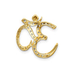 Load image into Gallery viewer, 10K Yellow Gold 3/8-Carat Diamond Om Chain Slide