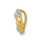 Load image into Gallery viewer, 14K Two-tone Gold .013-Carat Diamond Accents Round Slide Pendant
