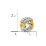 Load image into Gallery viewer, 14K Two-tone Gold .013-Carat Diamond Accents Round Slide Pendant