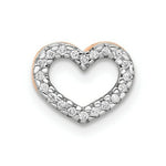 Load image into Gallery viewer, 14K Rose Gold Diamond Heart Slide Pendant 1/12-Carat