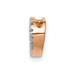 Load image into Gallery viewer, 14K Rose Gold Diamond Heart Slide Pendant 1/12-Carat