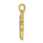 Load image into Gallery viewer, 14K Two-tone Gold Diamond Cross Pendant 1/20-Carat