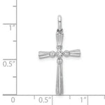 Load image into Gallery viewer, 14K White Gold Diamond Cross Pendant 1/15-Carat