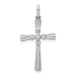 Load image into Gallery viewer, 14K White Gold Diamond Cross Pendant 1/15-Carat