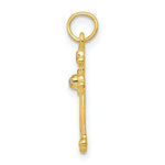 Load image into Gallery viewer, 14K Yellow Gold Small .01-Carat Diamond Accent Budded Cross Pendant