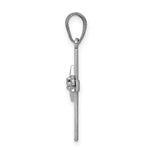 Load image into Gallery viewer, 14K White Gold .01-Carat Diamond Accent Cross Pendant