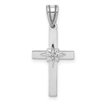 Load image into Gallery viewer, 14K White Gold .01-Carat Diamond Accent Cross Pendant