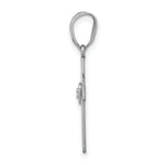 Load image into Gallery viewer, 14K White Gold .01-Carat Diamond Accent Heart Cross Pendant