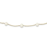 Load image into Gallery viewer, 14K Yellow Gold 5.5-6.5mm Freshwater Cultured Pearl Necklace length: 16 inches