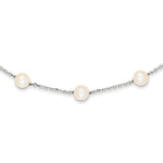 Load image into Gallery viewer, 14K White Gold White Freshwater Cultured Pearl Necklace length: 18 inches